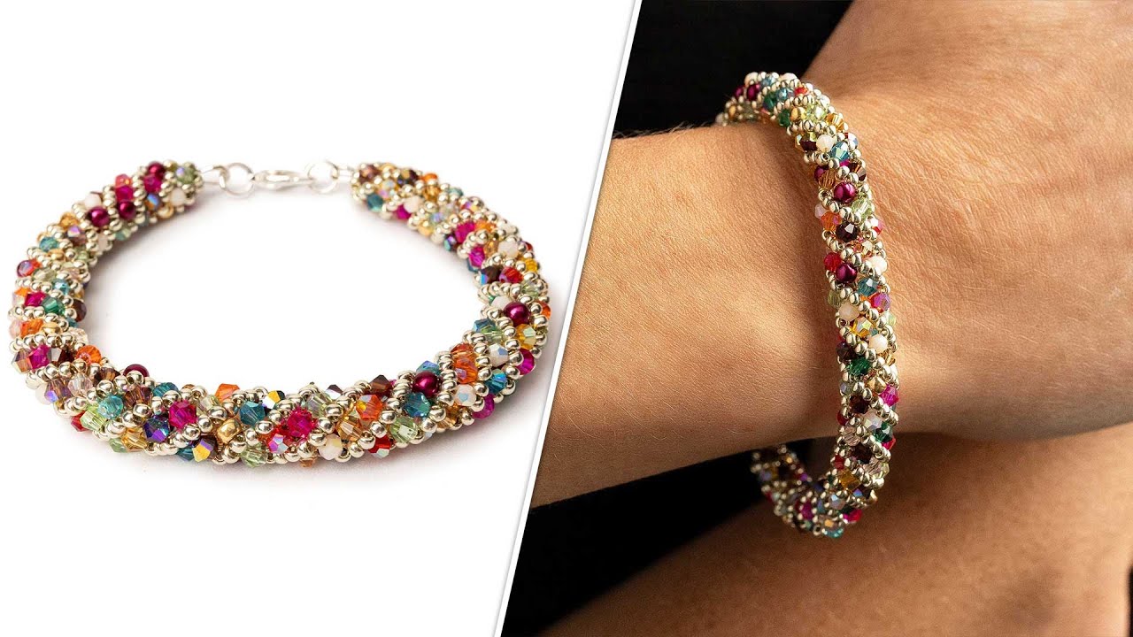 Rainbow Rope Bracelet - DIY Jewelry Making Tutorial by PotomacBeads