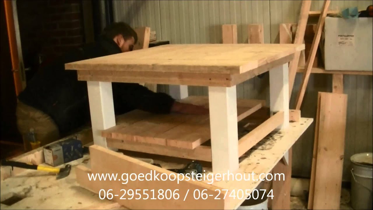 Salontafel maken van goedkoop steigerhout youtube