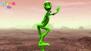 Colors Learn With Funny Green Alien Dance For Preschool Kids