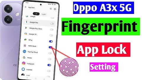 oppo A3x 5g me app me fingerprint lock kaise lagaye | oppo A3x fingerprint app lock setting