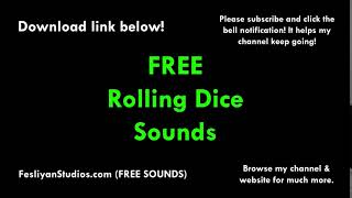 Rolling Dice Free Sound Effect (Various Versions!)