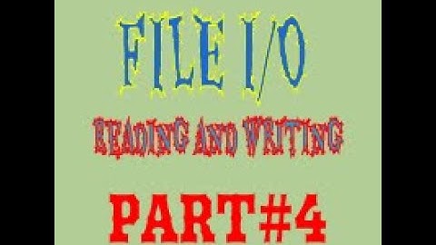 Java File IO | Reading from and Writing to Files | part 04