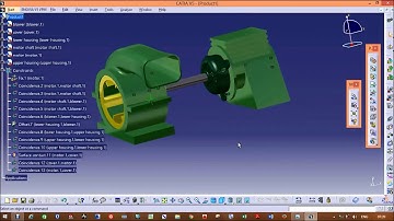 how the CATIA BLOWER ASSEMBLY & DMU KINEMATICS motion