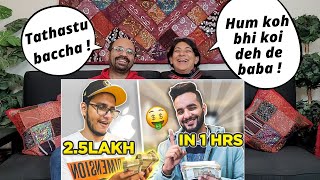 Giving @Triggered Insaan​ RS 2,50,000 to Spend in 1 HOUR challenge !! | Reaction !!