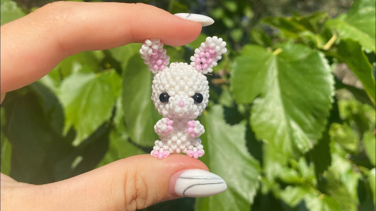 DIY Beaded Bunny Tutorial | Cute Bead Animal Step by Step – Part 1 (Head & Nose)