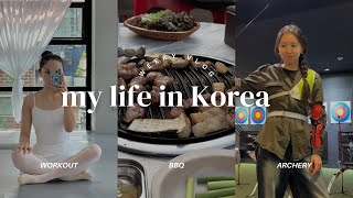 влог из жизни в Корее | барбекю на Хангане и стрельба из лука | работа маркетологом в Сеуле