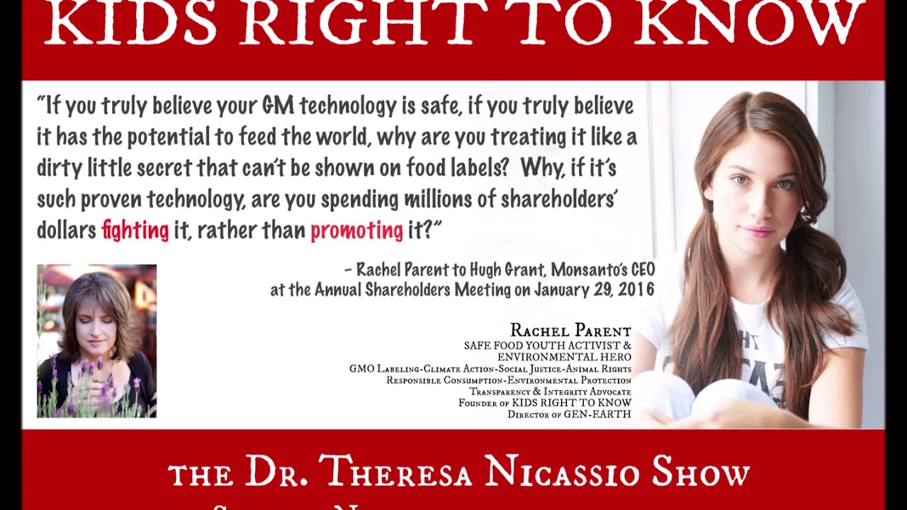 RACHEL PARENT - YOUTH ADVOCATE: GMO Labeling & Kids Right To Know