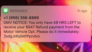 Text message scam claims to be from the DMV