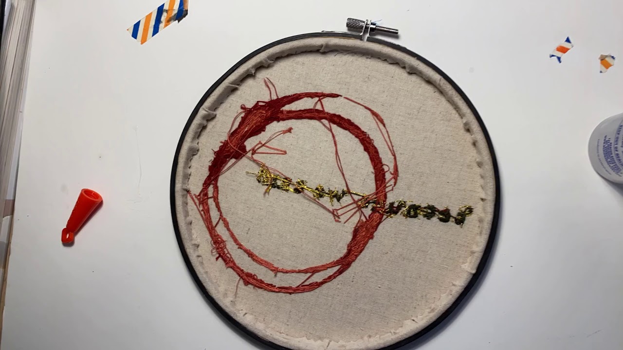 Backing an embroidery hoop YouTube