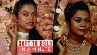 Easy Makeup Tutorial SOFT to BOLD Look in 1 Minute | SUGAR Cosmetics | Sushmita's Diaries