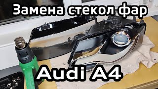 Replacement of headlights glasses for Audi A4 B8