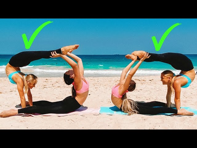 2 Boys Try Weird Yoga Poses ?‍️ Extreme Yoga Challenge - Acro Yoga Sport