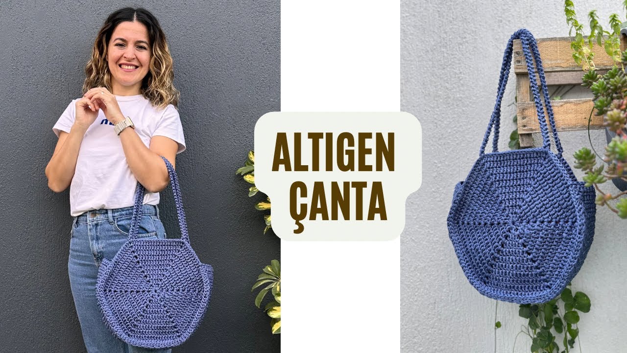 BİR GÜNDE ALTIGEN ÇANTA YAPIYORUZ 🧶 #crochetbag