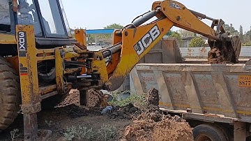 Jcb 3dx Backhoe Loading Mud In 1618 6 wheel Tipper Jcb Video