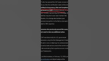 ISC2 CAP changing to CGRC #informationsecurity #grc #cybersecurity