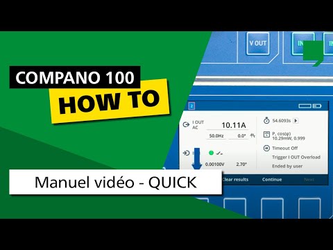 Manuel vidéo du COMPANO 100 - QUICK