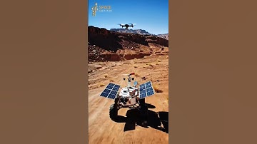 Mars Rover & Drone Teamin’ Up on the Red Planet 🤖🔴 #MarsMission #SpaceExploration #Rover