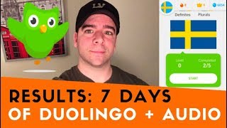 RESULTS: 7 Days of Duolingo + Swedish Audio (With Short Demonstration) by Gabriel Silva 13,826 views 6 years ago 5 minutes, 25 seconds