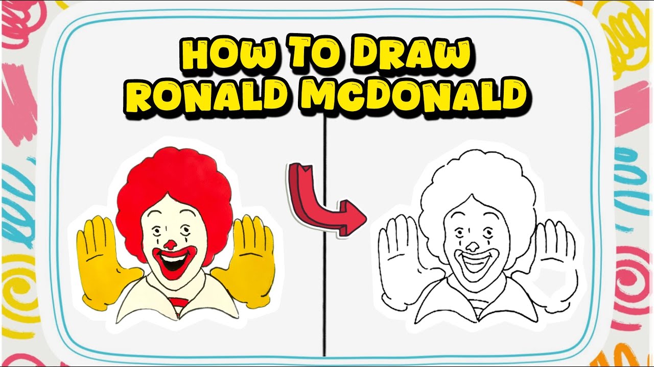 How to Draw Ronald McDonald – Follow and Create McDonald’s Mascot - YouTube