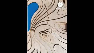 laser cut plywood topographic map using k40