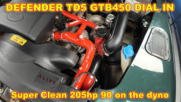 Defender Td5 90 with our Comfort Suspension and a GTB450 VNT Turbo making 204hp! / 461Nm