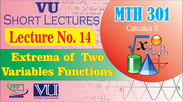 MTH301 Short Lecture 14 | Extrema of  Two Variables Functions | Calculus 2 | VU Smart Learning