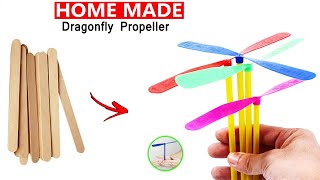 how to make spinning dragonfly toy helicopter | how to make flying toy |