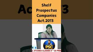 Shelf Prospectus I CS Executive Best CS Coaching in Delhi Laxminagar