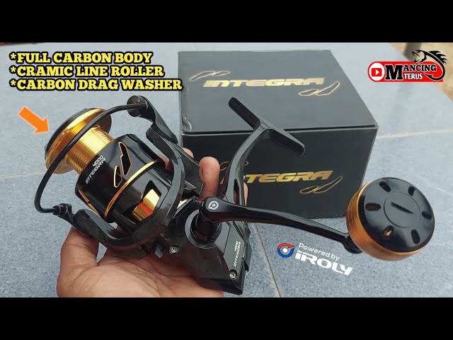 REEL INI YANG KALIAN CARI ??? REEL FULL CARBON KUAT RINGAN DAN KEREN  IROLY  INTEGRA 4000 