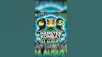 crack the code! Hamster Kombat Daily Cipher Challange - August 24#hamsterkombat#dailycipher