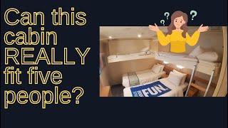 Famous FIVE-Person Interior Cabin on the Carnival Sunrise!  | Cruising with Kids Wealth