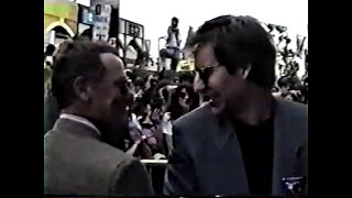Dean Stockwell ''accidently'' bumps Scott Bakula at Dean's Hollywood Walk of Fame Star Leap Day 1992