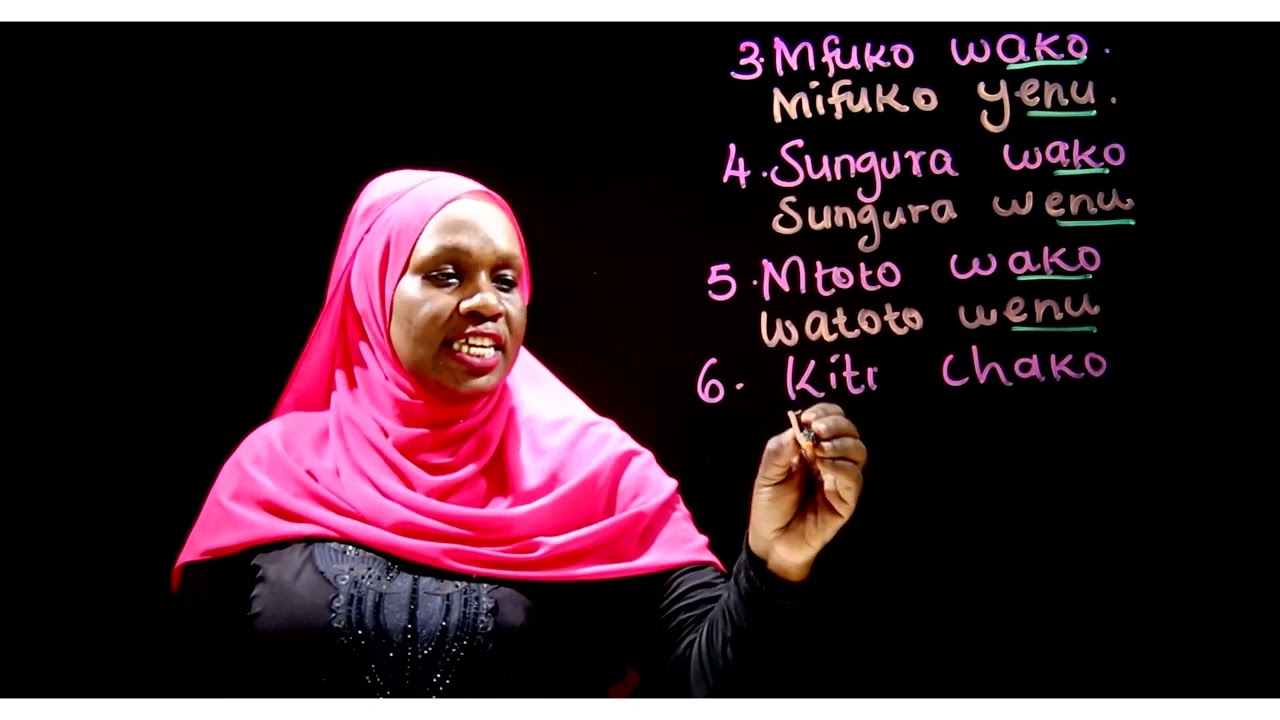 Gredi 2 Kiswahili Mwalimu Rehema - Matumizi ya  -ako na  -enu