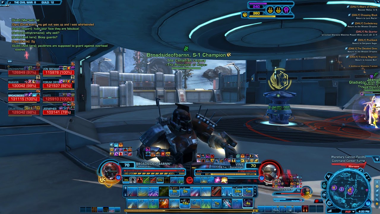 SWTOR PVP - Gunnery Commando - Warzone #11
