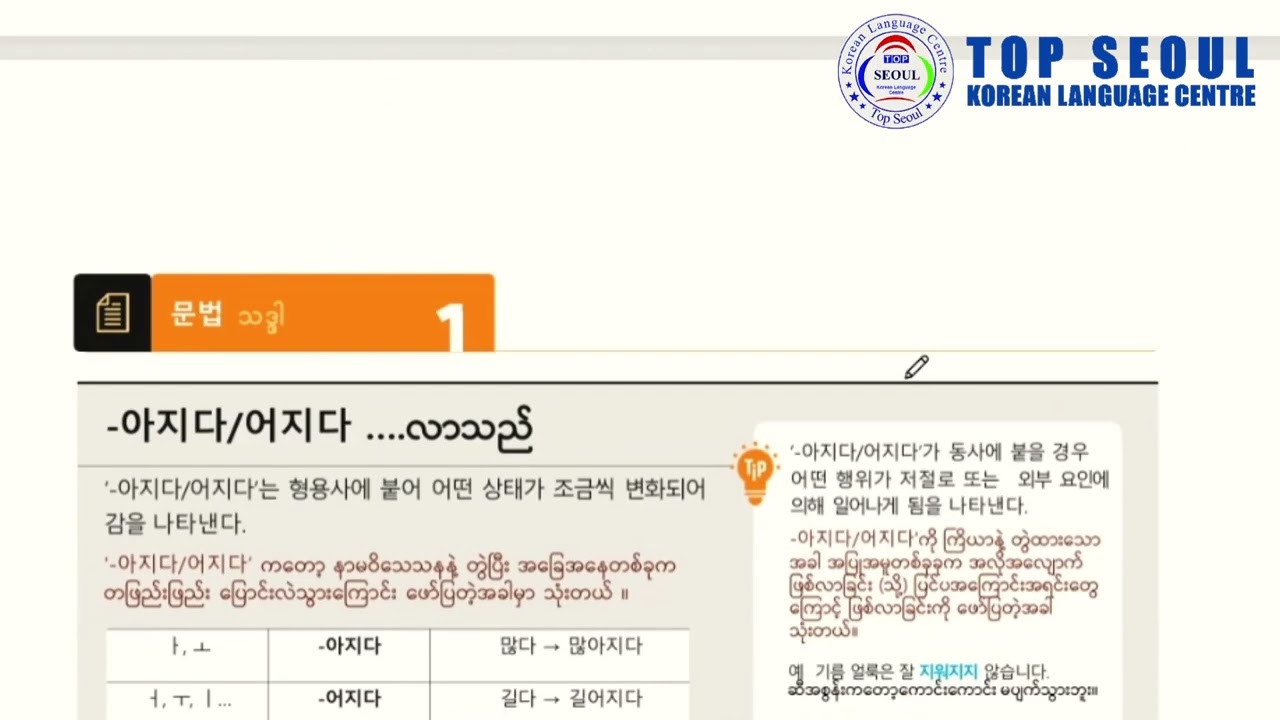 EPS သင်ရိုးသစ် 어휘,문법,대화(အခန်း-၄၈)