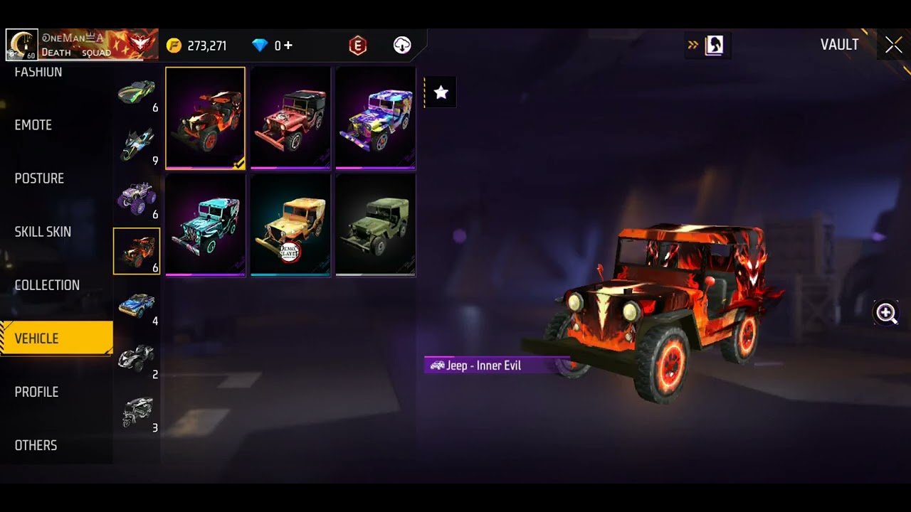 Free fire inventory tour