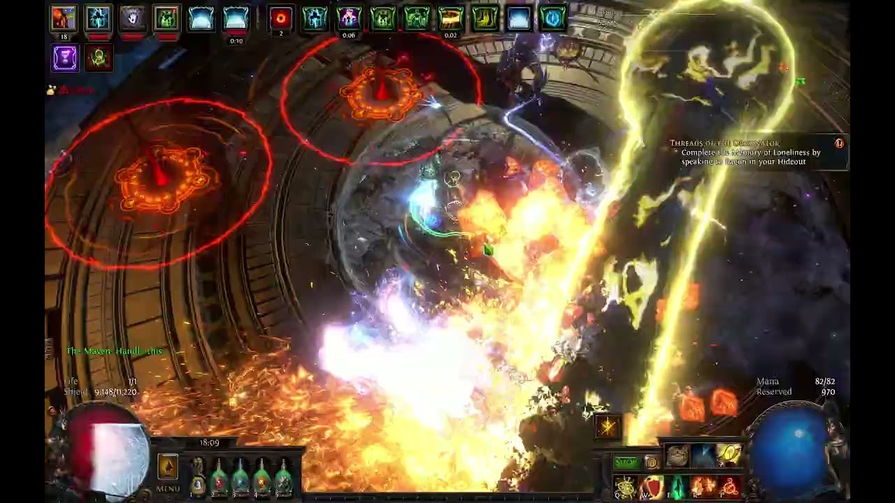 Poe 3.26 Flame golem of hordes elementalist Feared