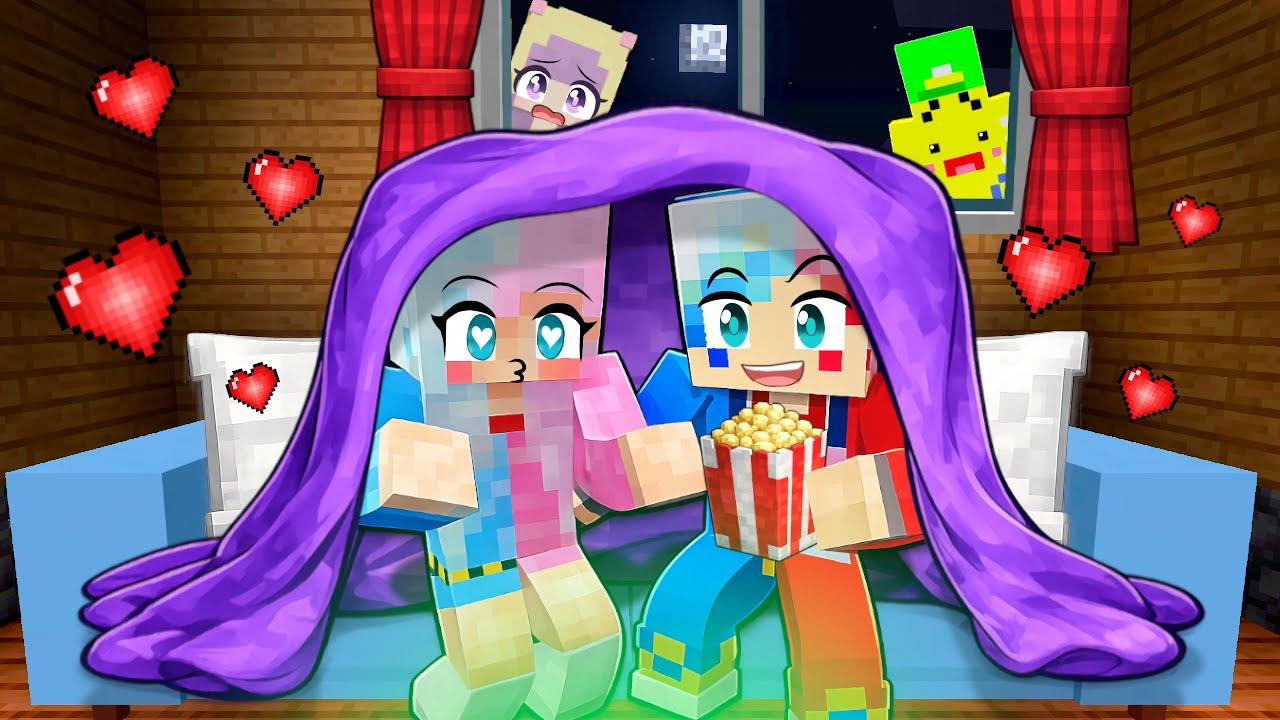 【男女でお泊まり会⁉️💖】友達のデートを邪魔するマインクラフト😜【マイクラ】ぽっぴんず