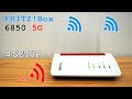 Fritzbox 6850 5g router wifi dual band  unboxing installation configuration and test