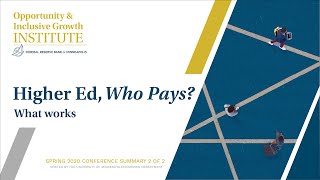 Spring 2020 Conference - What works in financing higher education