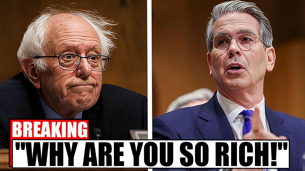 Берни Сандерс потерял контроль над собой, когда секретарь Трампа Скотт Бессент разоблачил его во ...