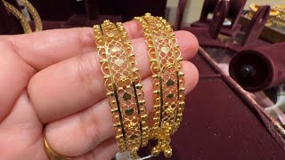 Tanishq New 22k 18k Gold Bangle Designs/Gold Chur Design/Kundan Bangles/Bridal Bangles/Gold/Deeya