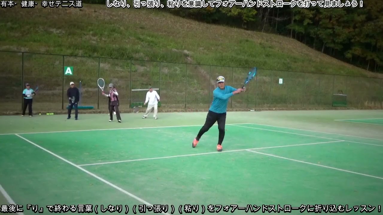 【テニスの骨】ゆるテニス№1547（テーマは３つの”り”で終わる言葉を意識してフォアーハンドストロークを仕上げるレッスン）