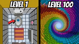 Level 1 to 100 Minecraft Impossible Dropper