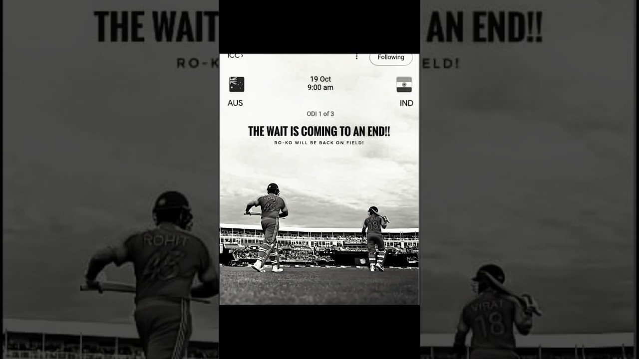 3 days left to see on field RoKo 🇮🇳❣️ 