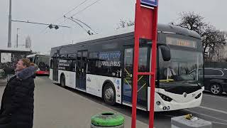 Trolejbus Škoda 36 Tr T&#39;CITY zapůjčený pražskému dopravnímu podniku