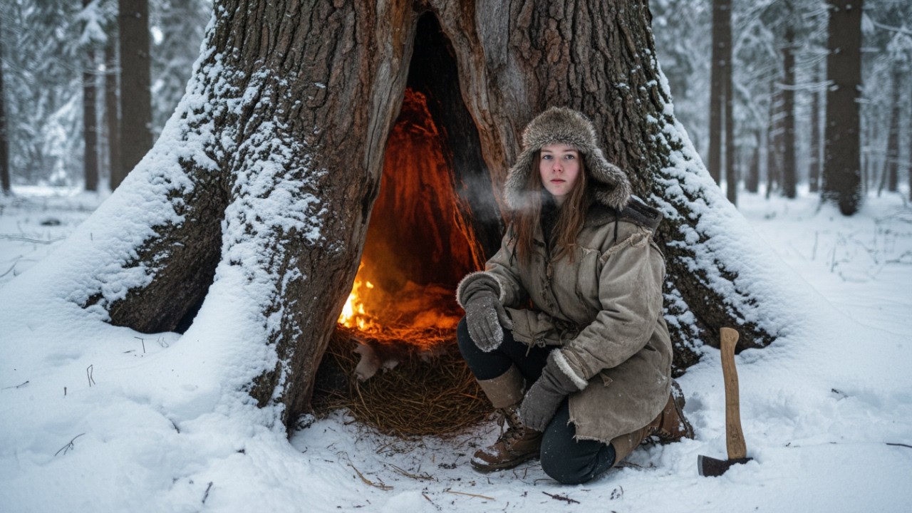 Expulsée à 16 ans, elle a transformé une fosse au pied d’un arbre en un abri 35° plus chaud.