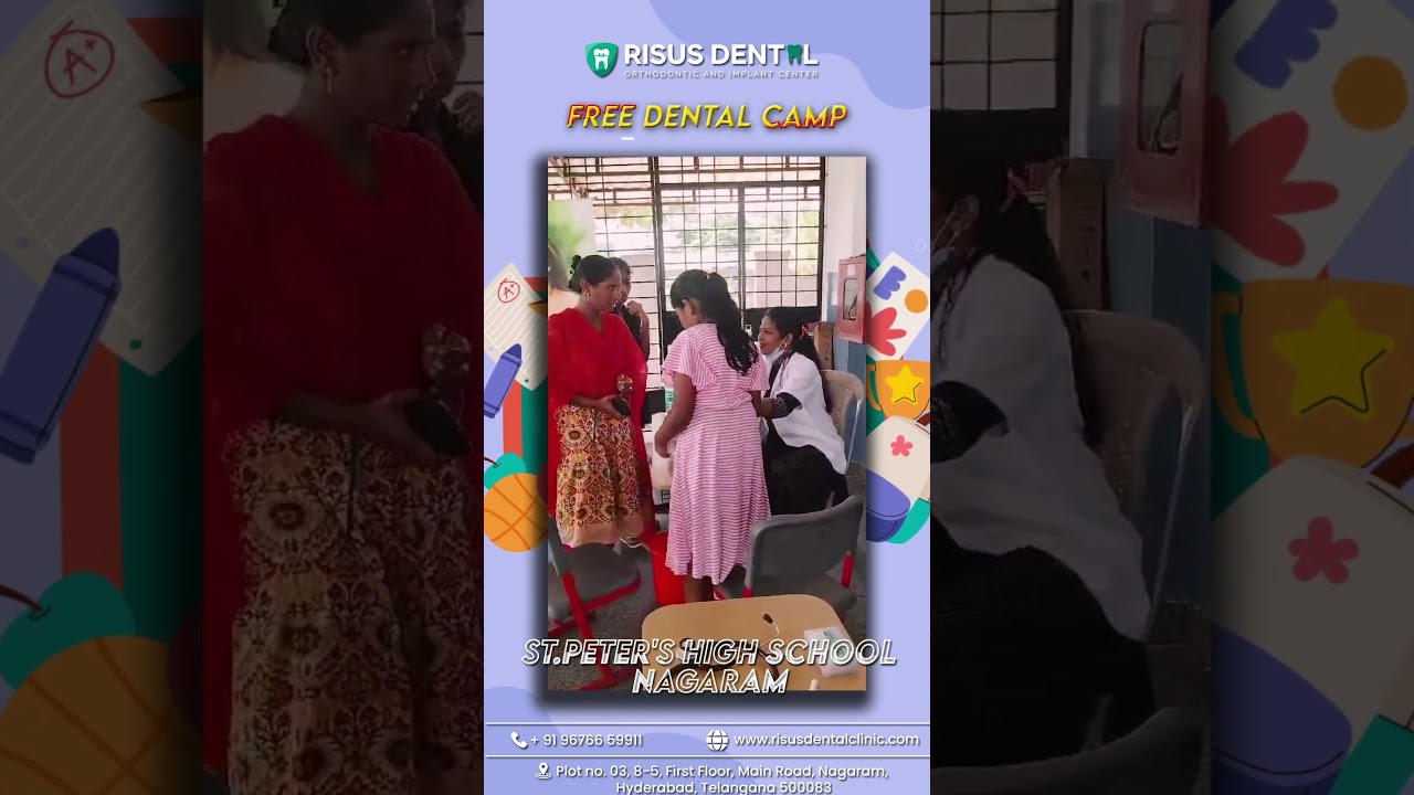 Risus Dental Clinic for a Free Dental Camp at St. Peter’s High School, Nagaram! 