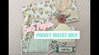 6x6 Paper | Easy Fold Pocket Insert Idea | Planner | Flat Mail Idea