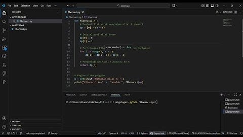 PROGRAM FIBONACCI DENGAN PENDEKATAN DYNAMIC PROGRAMMING MENGGUNAKAN METODE BOTTOM-UP